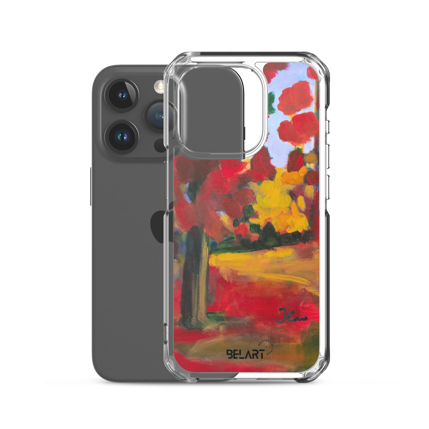 Funda transparente para iPhone® Red Forest