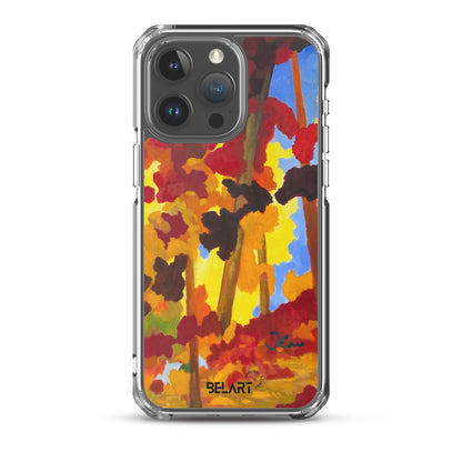 Funda transparente para iPhone® Burning Forest