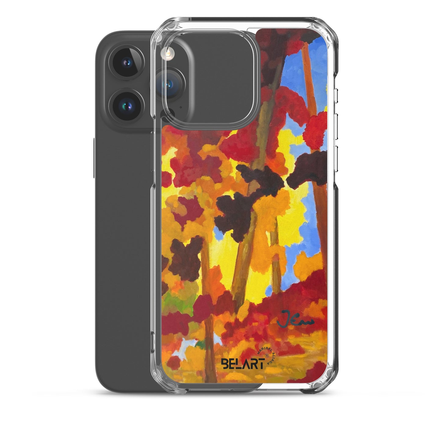 Funda transparente para iPhone® Burning Forest