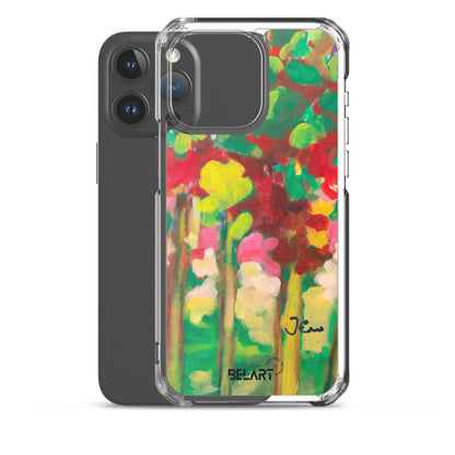 Funda transparente para iPhone® Strawberry Leaves