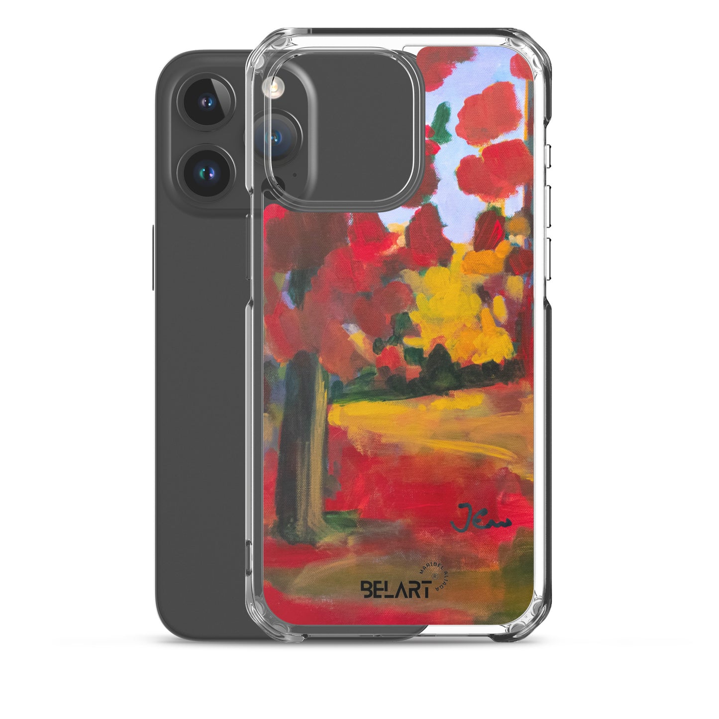 Funda transparente para iPhone® Red Forest