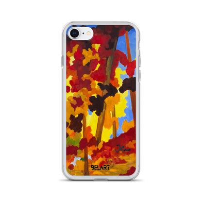 Funda transparente para iPhone® Burning Forest