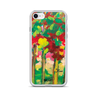 Funda transparente para iPhone® Strawberry Leaves