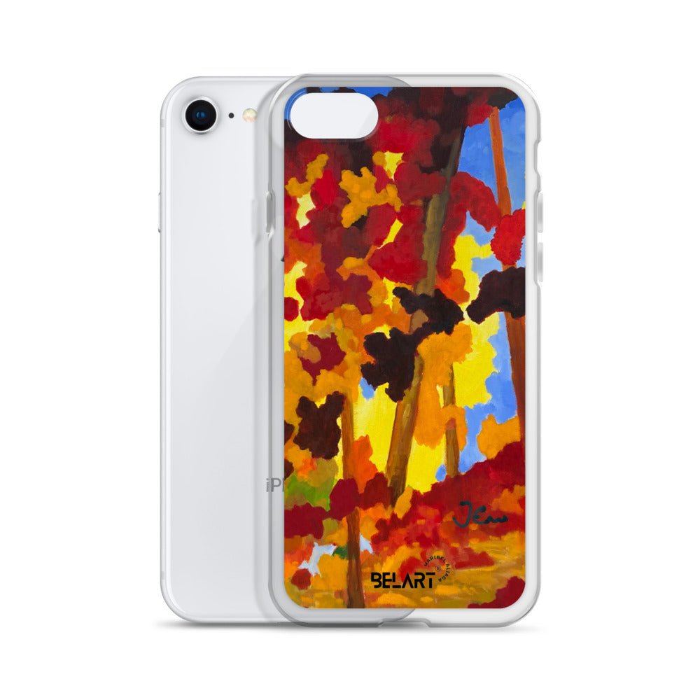 Funda transparente para iPhone® Burning Forest