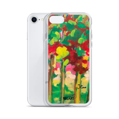 Funda transparente para iPhone® Strawberry Leaves