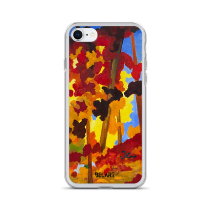 Funda transparente para iPhone® Burning Forest