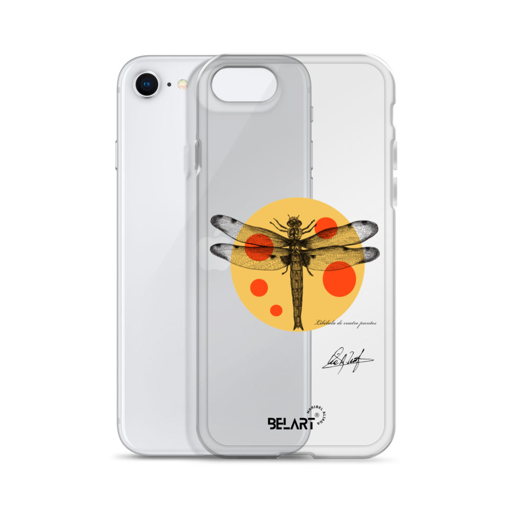 Funda transparente para iPhone® Libélula De Cuatro Puntos