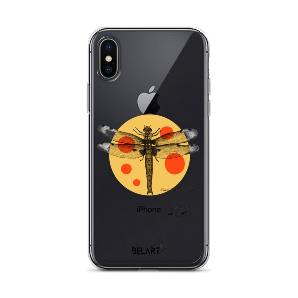 Funda transparente para iPhone® Libélula De Cuatro Puntos