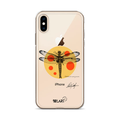 Funda transparente para iPhone® Libélula De Cuatro Puntos