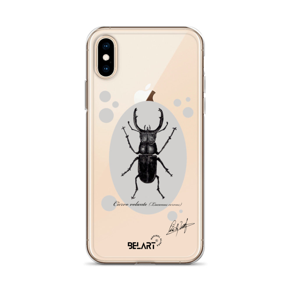 Funda transparente para iPhone® Ciervo Volante