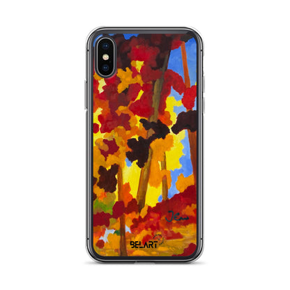 Funda transparente para iPhone® Burning Forest