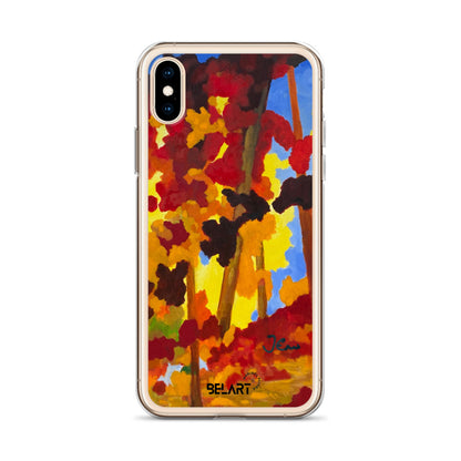 Funda transparente para iPhone® Burning Forest