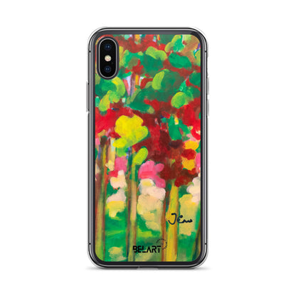 Funda transparente para iPhone® Strawberry Leaves