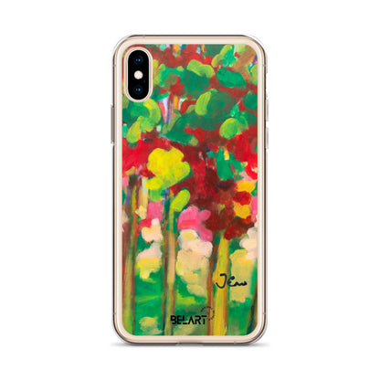 Funda transparente para iPhone® Strawberry Leaves