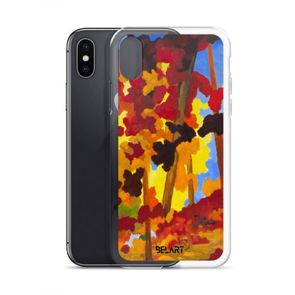 Funda transparente para iPhone® Burning Forest