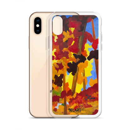 Funda transparente para iPhone® Burning Forest