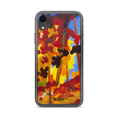 Funda transparente para iPhone® Burning Forest