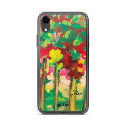 Funda transparente para iPhone® Strawberry Leaves