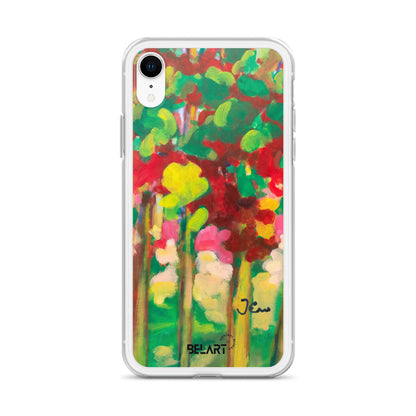 Funda transparente para iPhone® Strawberry Leaves