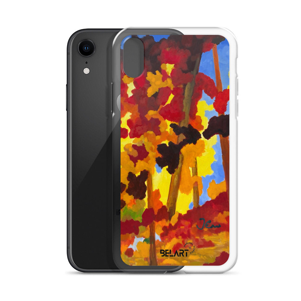 Funda transparente para iPhone® Burning Forest