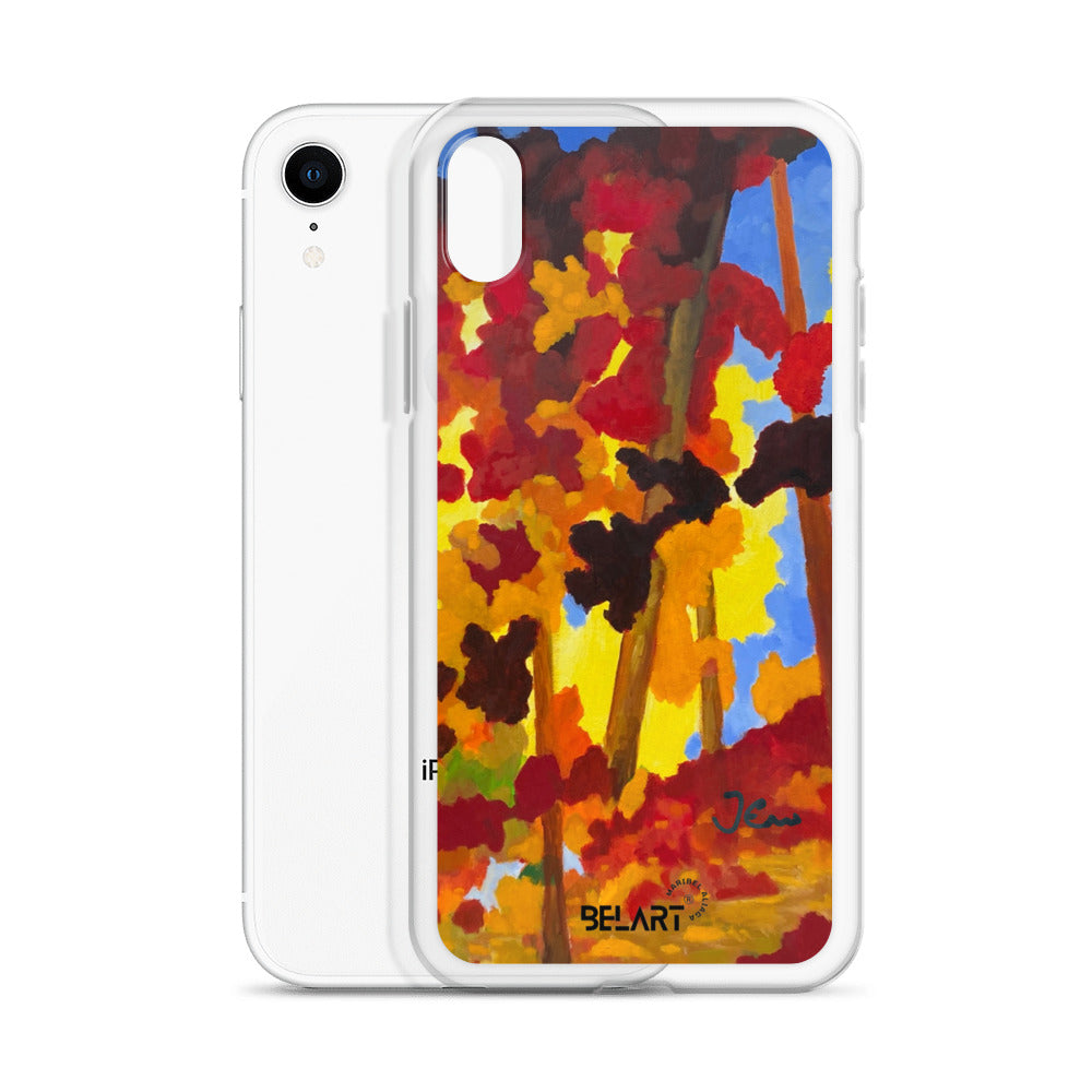 Funda transparente para iPhone® Burning Forest