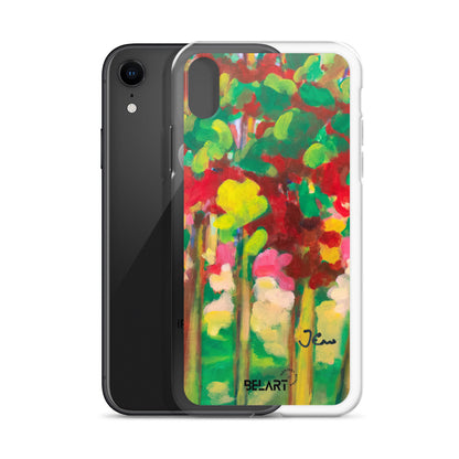 Funda transparente para iPhone® Strawberry Leaves