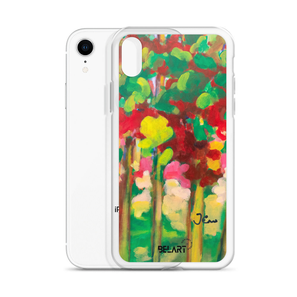 Funda transparente para iPhone® Strawberry Leaves